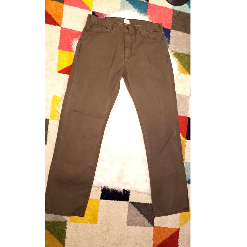 DOCKERS men's 34x32 brown straight fit pants